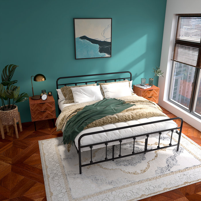 Andover Mills™ Ashburton 40" Standard Modernism Metal Bed Frame with